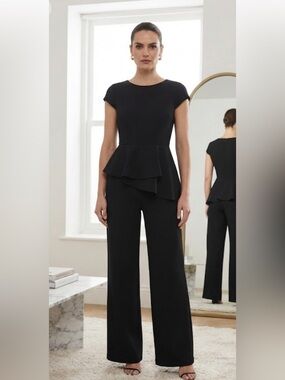 Eliza J Black sleeveless Jumpsuit with Wide Legs
